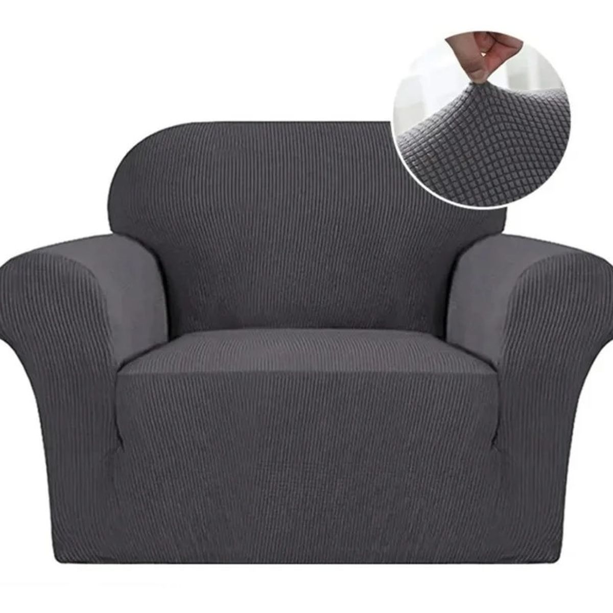 GENERICO - Funda Cubre Sofá Cuadrille 1 Cuerpo GRIS Premium Protectora