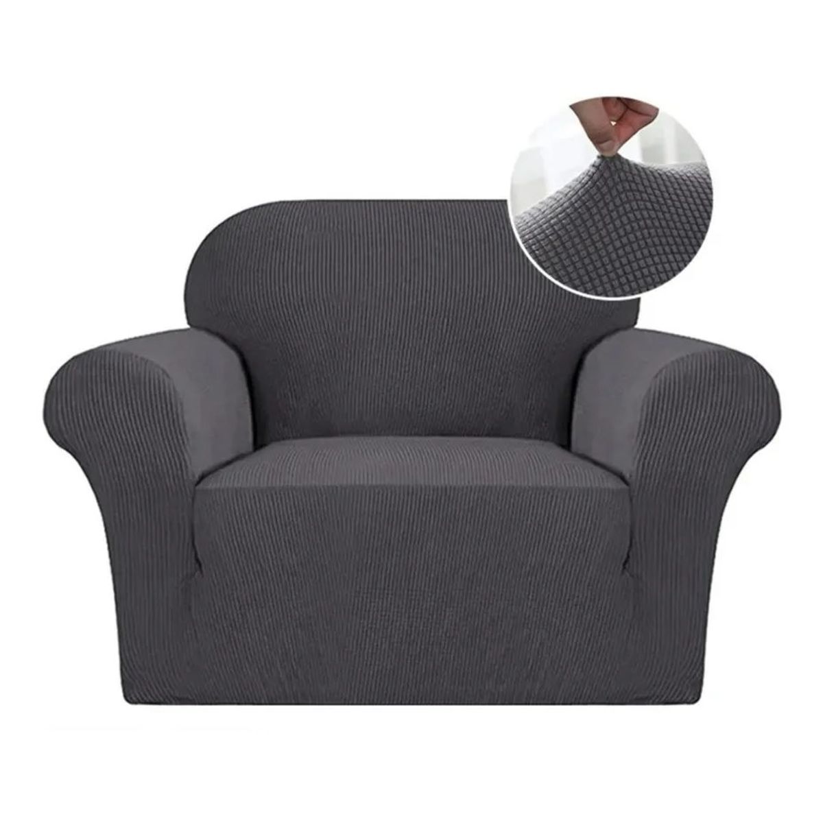 GENERICO - Funda Cubre Sofá Cuadrille 1 Cuerpo GRIS Premium Protectora