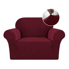 GENERICO - Funda Cubre Sofá Cuadrille 1 Cuerpo BURDEO Premium Protectora