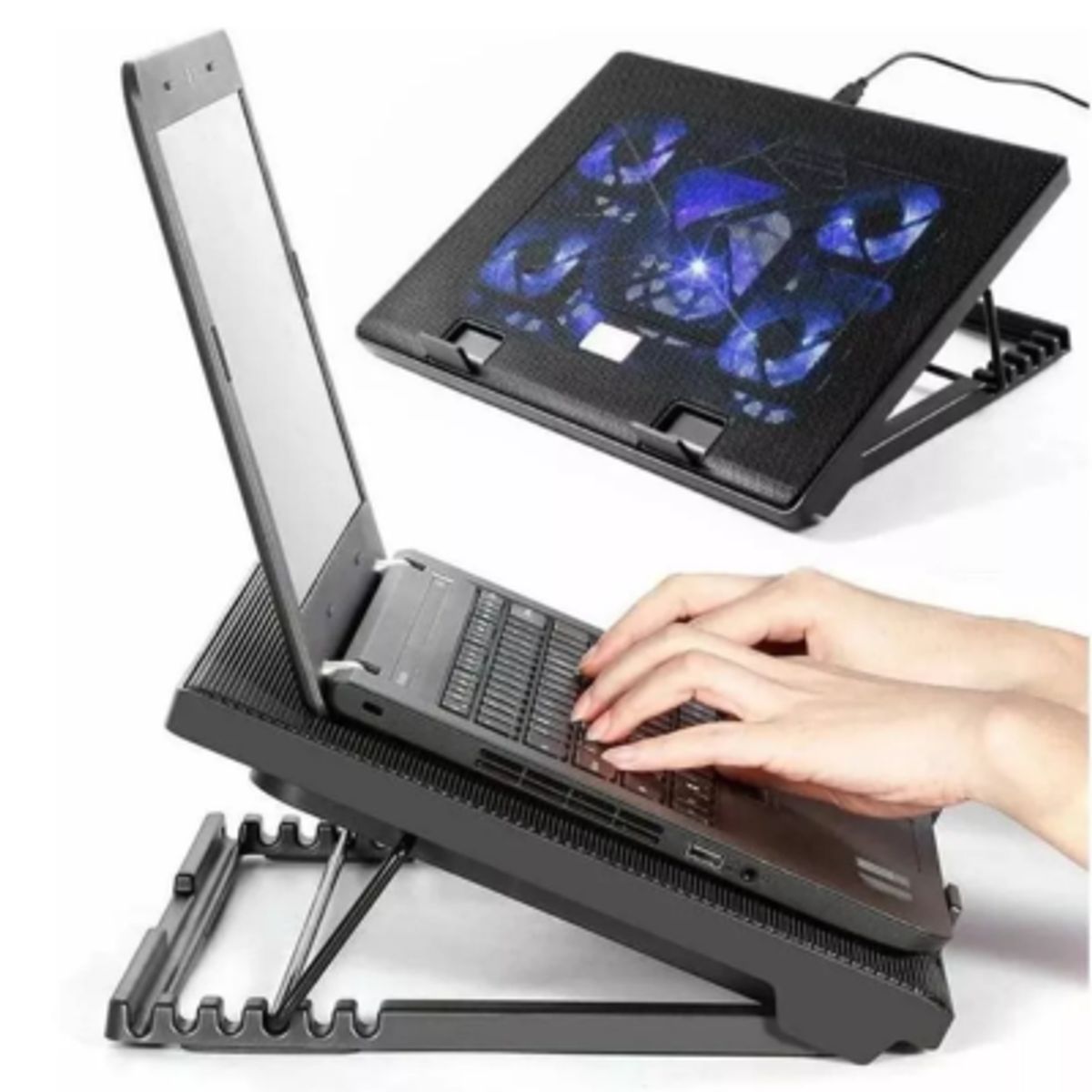 UTEK - Base Ventilador Notebook Utek 12 a 17 Pulgadas