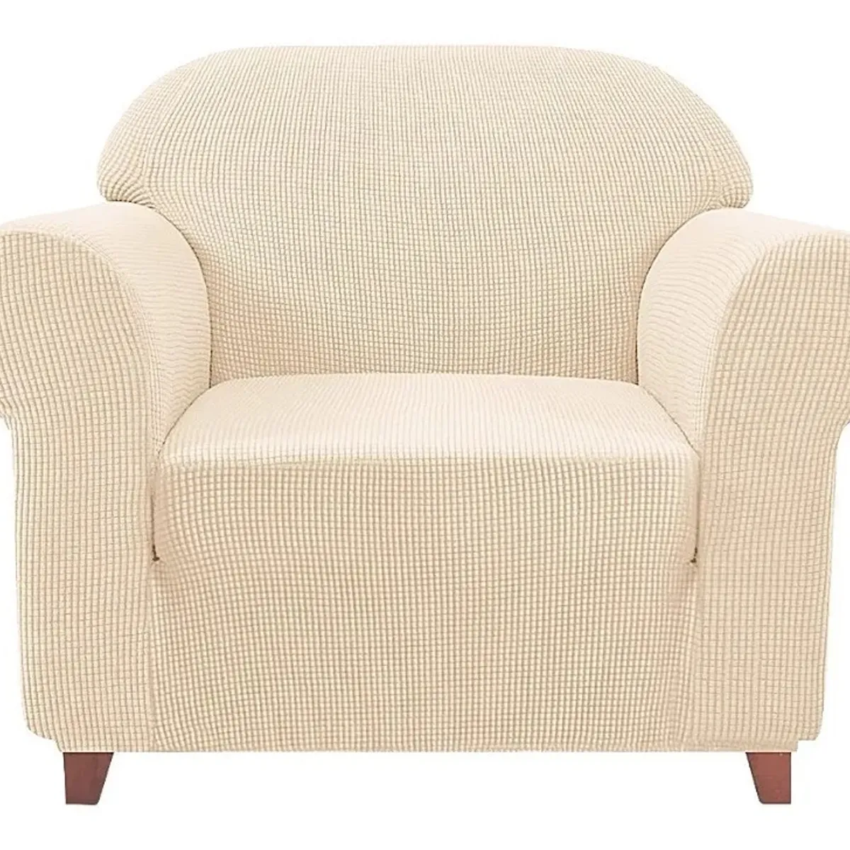 GENERICO - Funda Cubre Sofá Cuadrille 1 Cuerpo BEIGE Premium Protectora