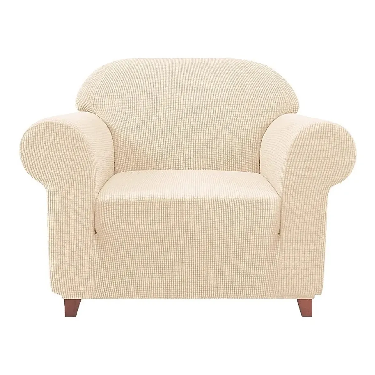 GENERICO - Funda Cubre Sofá Cuadrille 1 Cuerpo BEIGE Premium Protectora