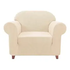 GENERICO - Funda Cubre Sofá Cuadrille 1 Cuerpo BEIGE Premium Protectora