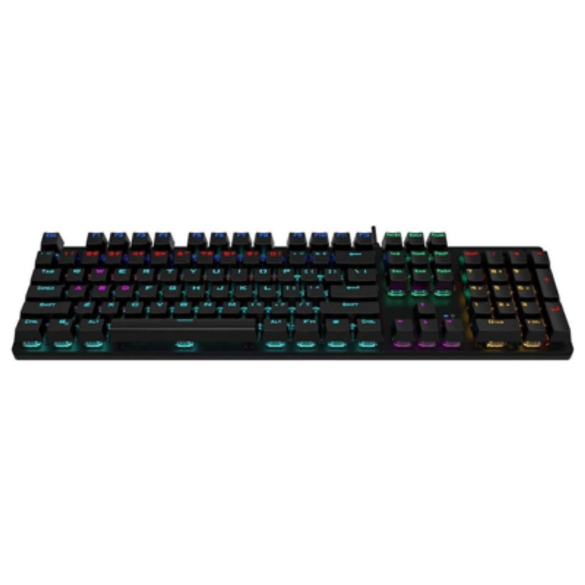 PHILIPS - Teclado Gamer Philips Qwerty Luz Rainbow Negro