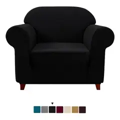 GENERICO - Funda Cubre Sofá Cuadrille 1 Cuerpo NEGRO Premium Protectora