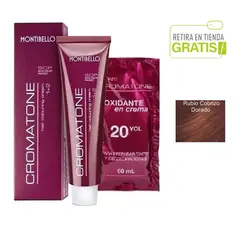 MONTIBELLO - Tintura Permanente Cromatone 7.43 Rubio Cobrizo Dorado+ Oxidante