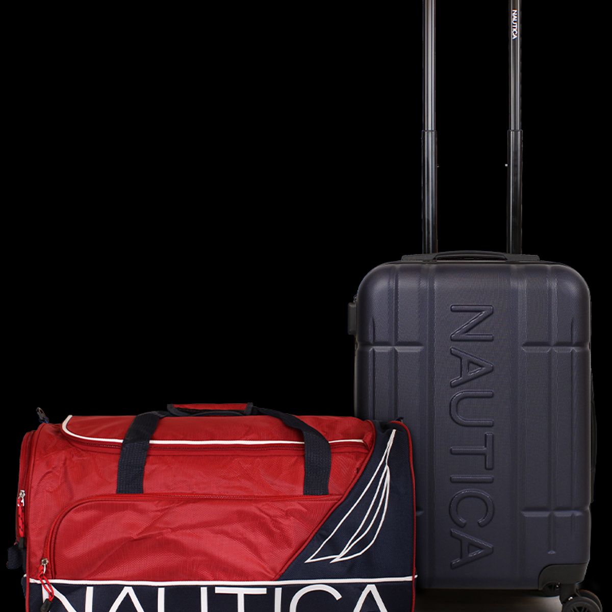 NAUTICA - Pack Nautica Maleta cabina Amsterdam azul + Bolso Mannar rojo