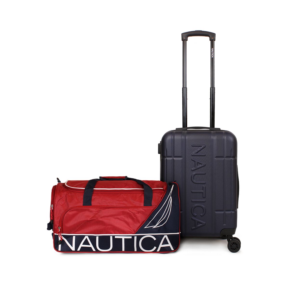 NAUTICA - Pack Nautica Maleta cabina Amsterdam azul + Bolso Mannar rojo