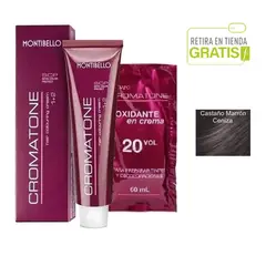 MONTIBELLO - Tintura Permanente Cromatone 4.61 Castaño Marrón Ceninza+ Oxidante