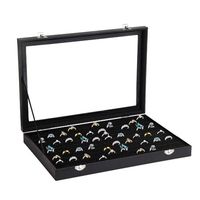 Caja para Exhibir Anillos y Joyas de Terciopelo