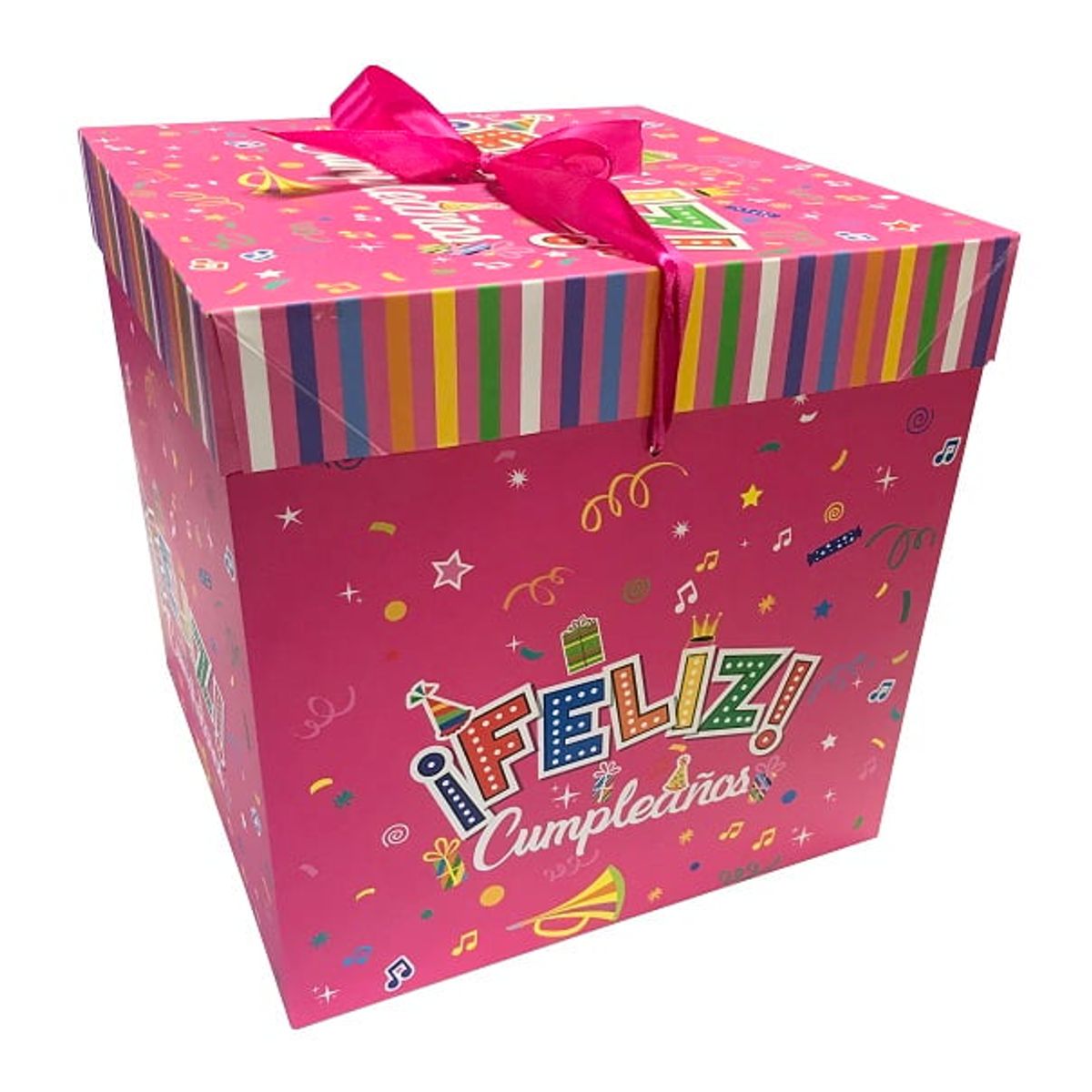 GENERICO - CAJA PLEGABLE F.C FUCSIA INTERMEDIA 25X25 CM X12 UNI