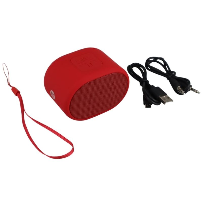HP - Parlante Portátil Hp Bts01 Con Bluetooth Fm Sd Extra Bass Color RED