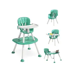 BABYMINE - Silla de Comer Multi Etapas 4 en 1 Verde