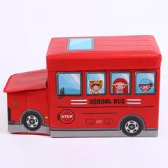 GENERICO - Set Baúl Infantil Autobús Escolar Organizador de Juguetes