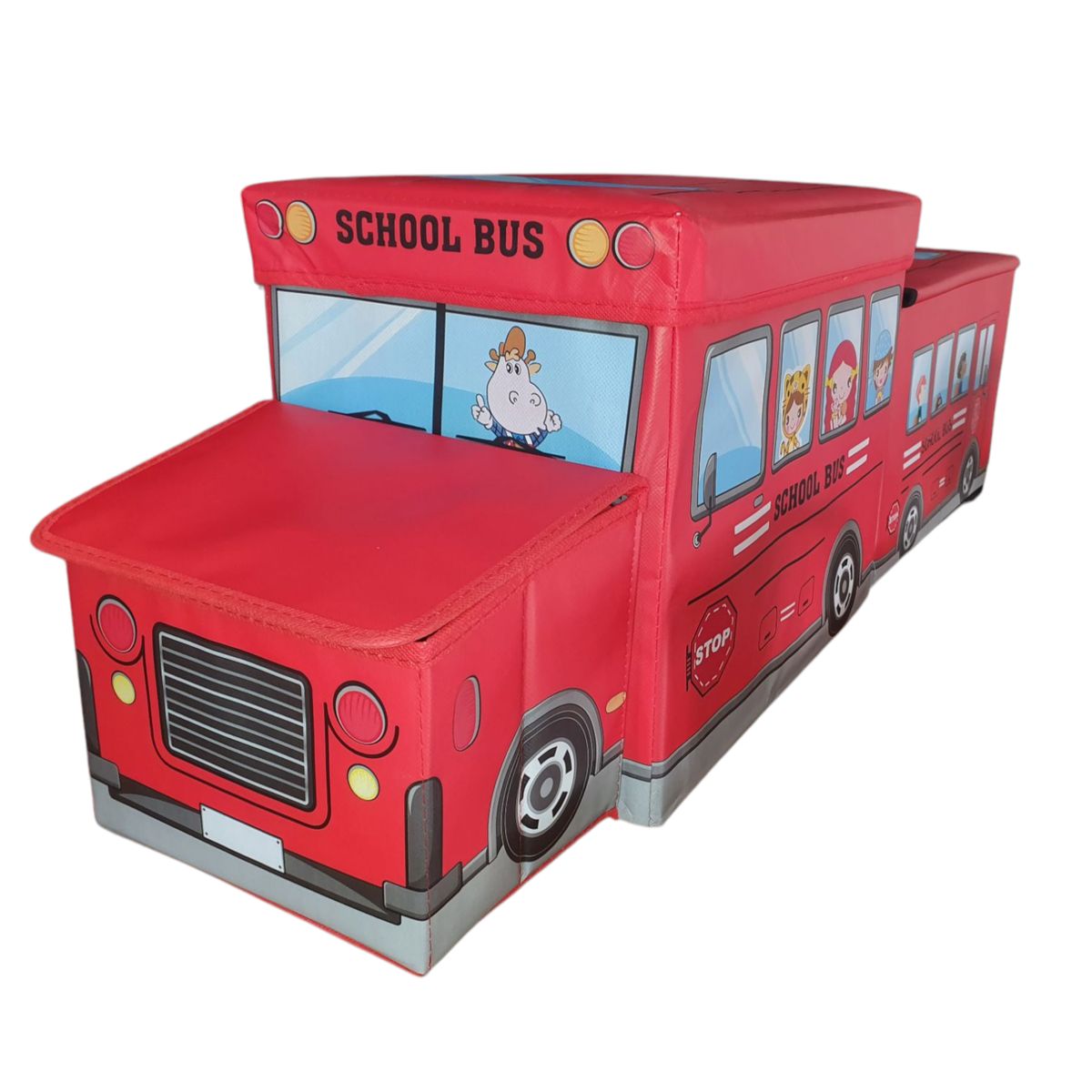 GENERICO - Set Baúl Infantil Autobús Escolar Organizador de Juguetes