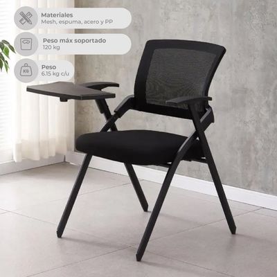 Imagen 2 del producto Set x3 Sillas Universitarias con Pupitre Rebatible ERGO-810