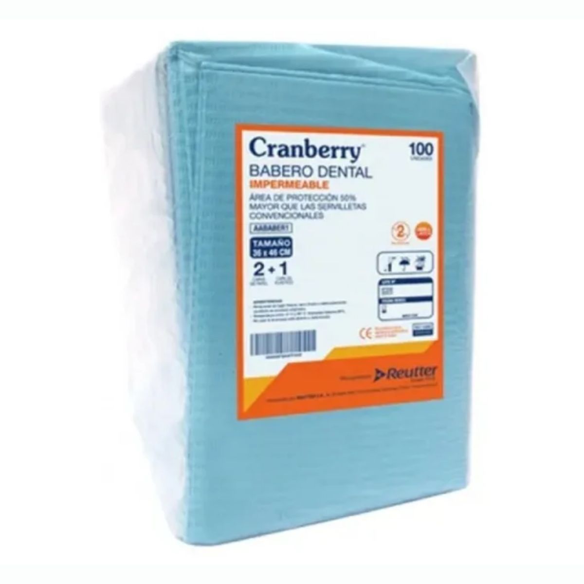 CRANBERRY - Babero Dental Impermeable 36x46cm Cranberry Bolsa 100 Un
