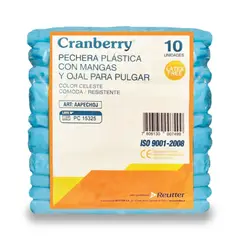 CRANBERRY - Pecheras Plásticas Con Mangas Y Ojal Para Pulgar 10 Unidades