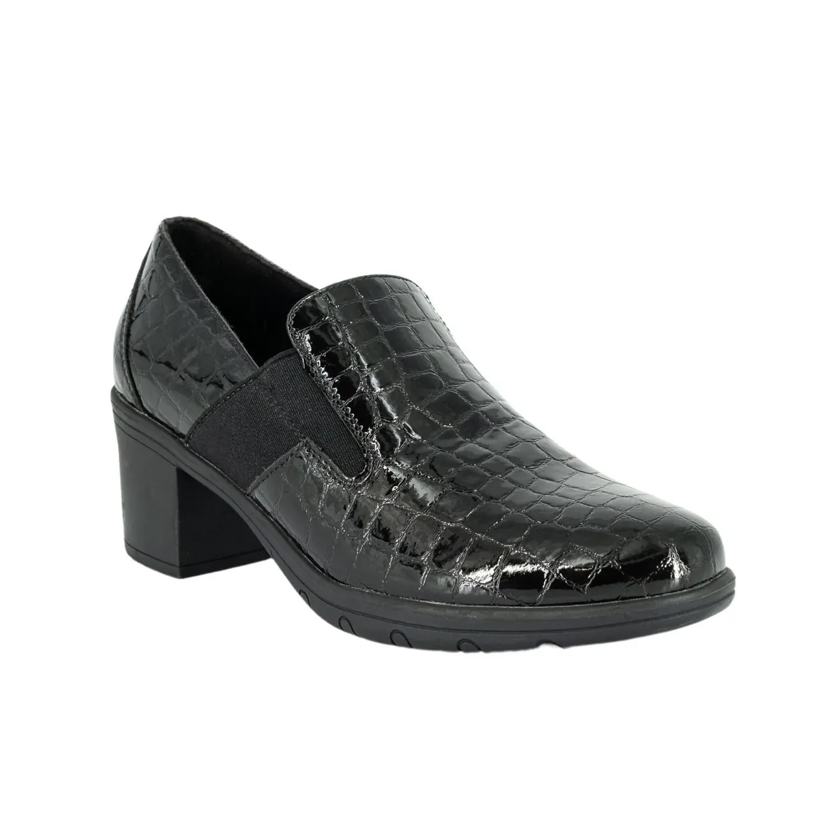 ALQUIMIA - Mocasin Mujer Negro Cala Alquimia
