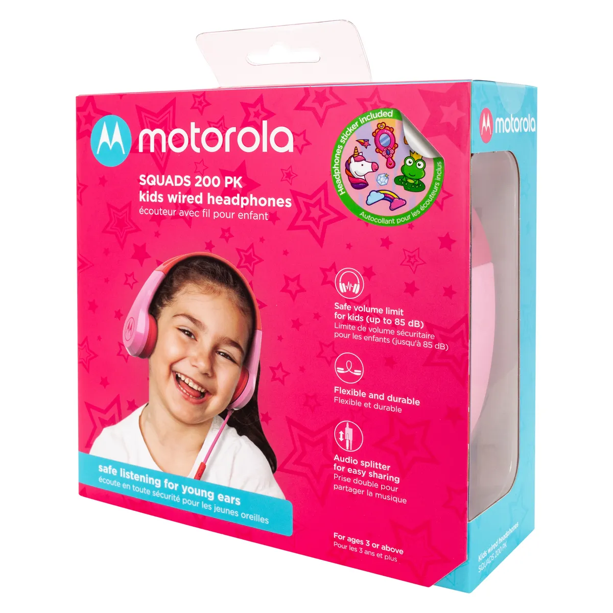 MOTOROLA - Sh027 Pk Audifono M/libres Motorola Squads 200 Rosado