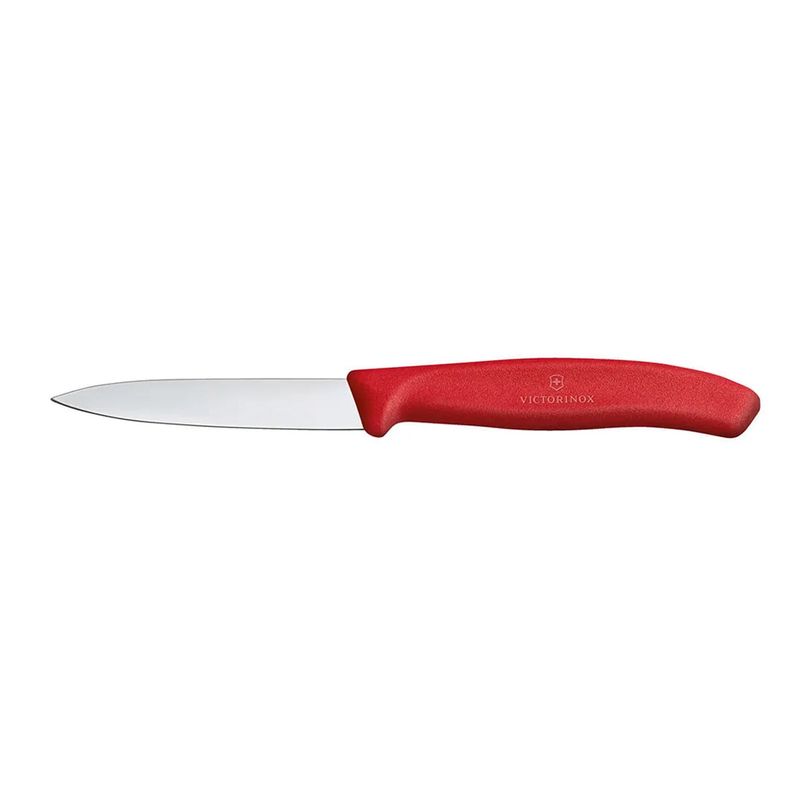VICTORINOX - Cuchillo mondador Swiss Classic color Rojo Hoja 8 cm. Victorinox