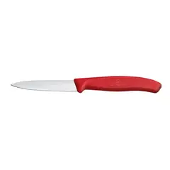 VICTORINOX - Cuchillo mondador Swiss Classic color Rojo Hoja 8 cm.