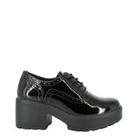 Mocasin Mujer Negro Charol Leila