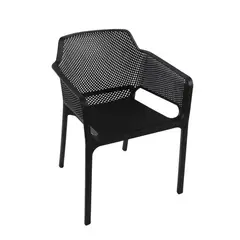 PANDALINO - Butaca Marion Negro - Diseño Moderno - Apilable - InteriorExterior