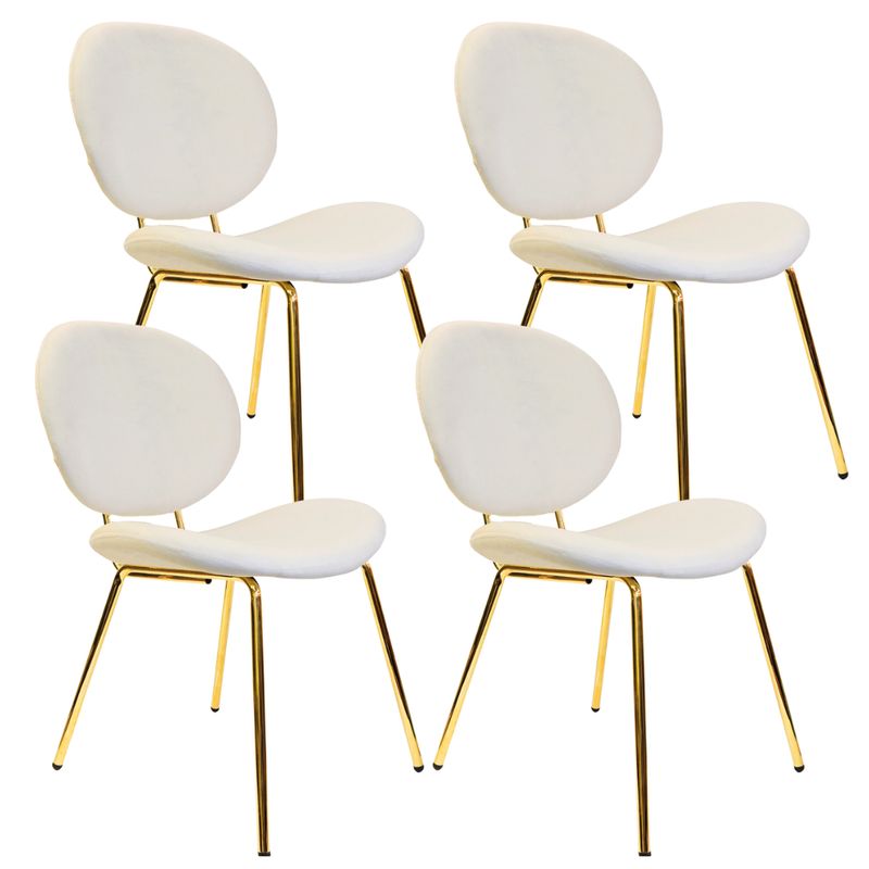 PANDALINO - Pack 4 Sillón Angelica Velvet Beige - Sala Dormitorio u Oficina