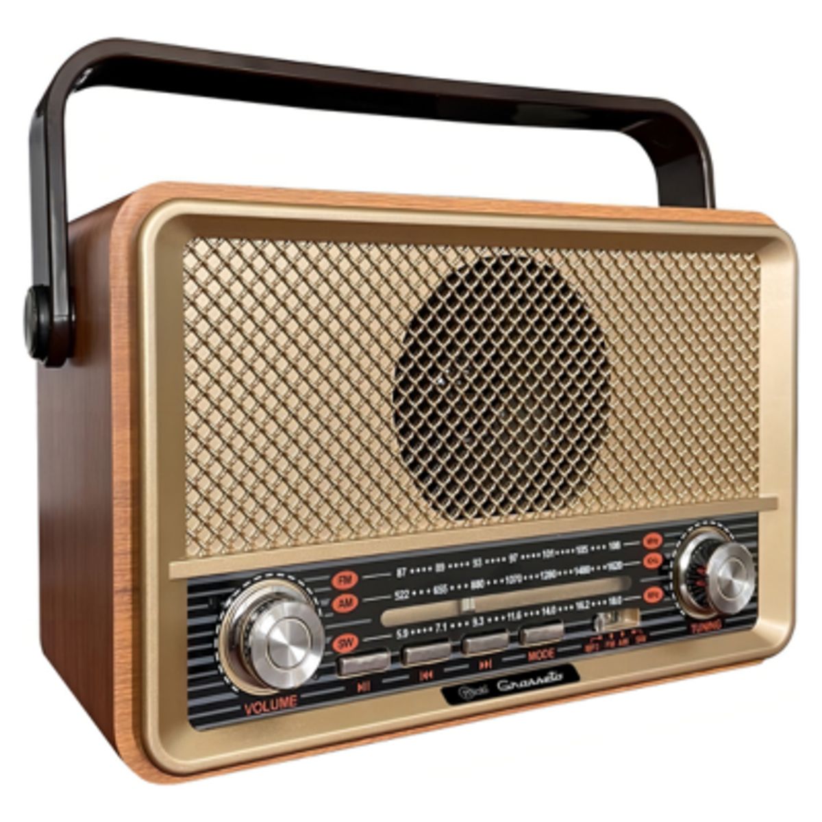 MLAB - Radio Portátil Bluetooth Retro Grosseto Audiolab Café