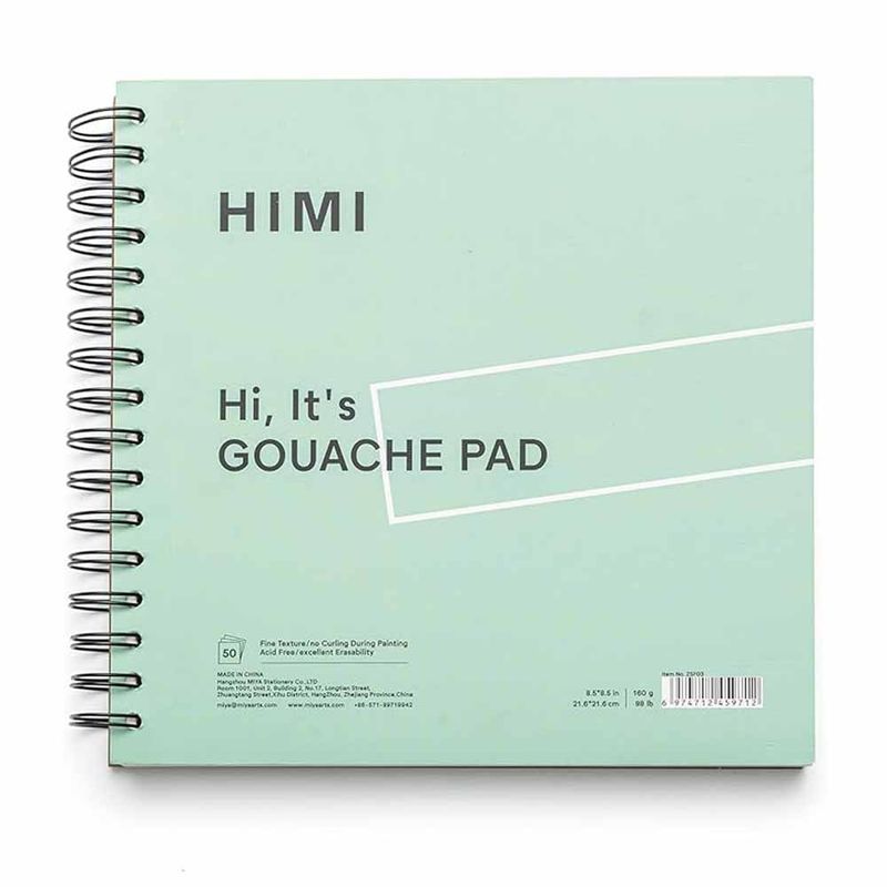 HIMI - BLOCK 21.6*21.6CM PARA GOUACHE 160G VERDE