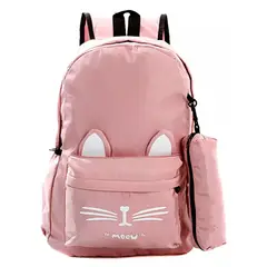 GENERICO - MOCHILA IMPERMEABLE ESCOLAR GIRL CAT