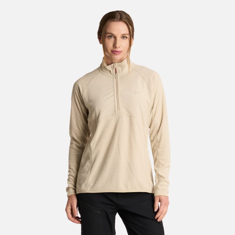 LIPPI - Polerón Mujer Jacaranda Nano-F 14 Zip Crudo Lippi