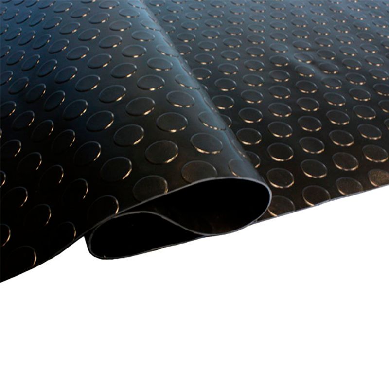 QRUBBER - Piso de Goma Antideslizante Estoperol Negro 1x20mts QRubber