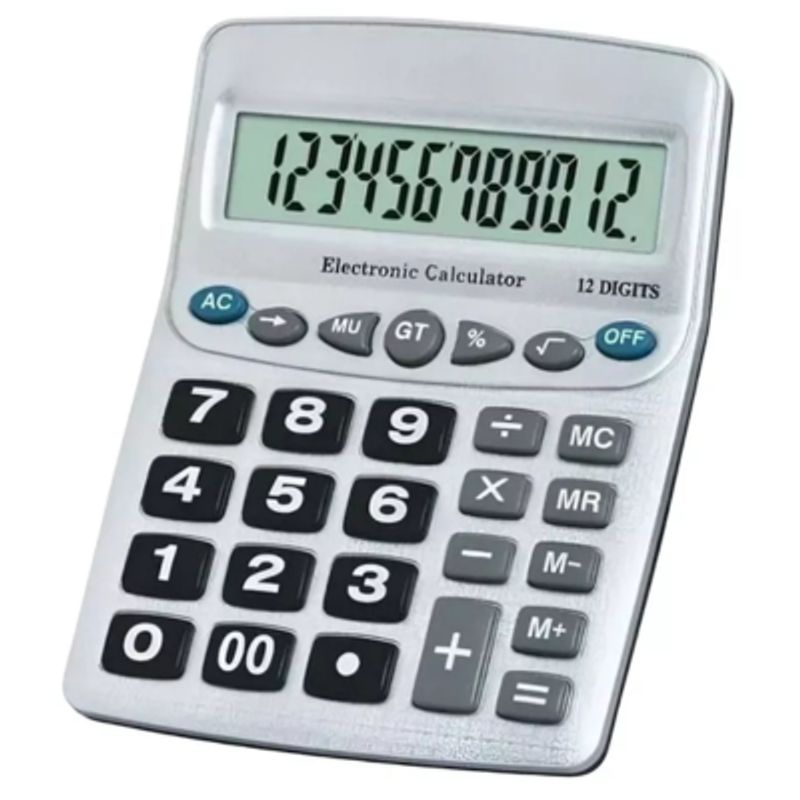 GENERICO - Calculadora 12 Digitos Kd-1048b Kaerda Color Gris