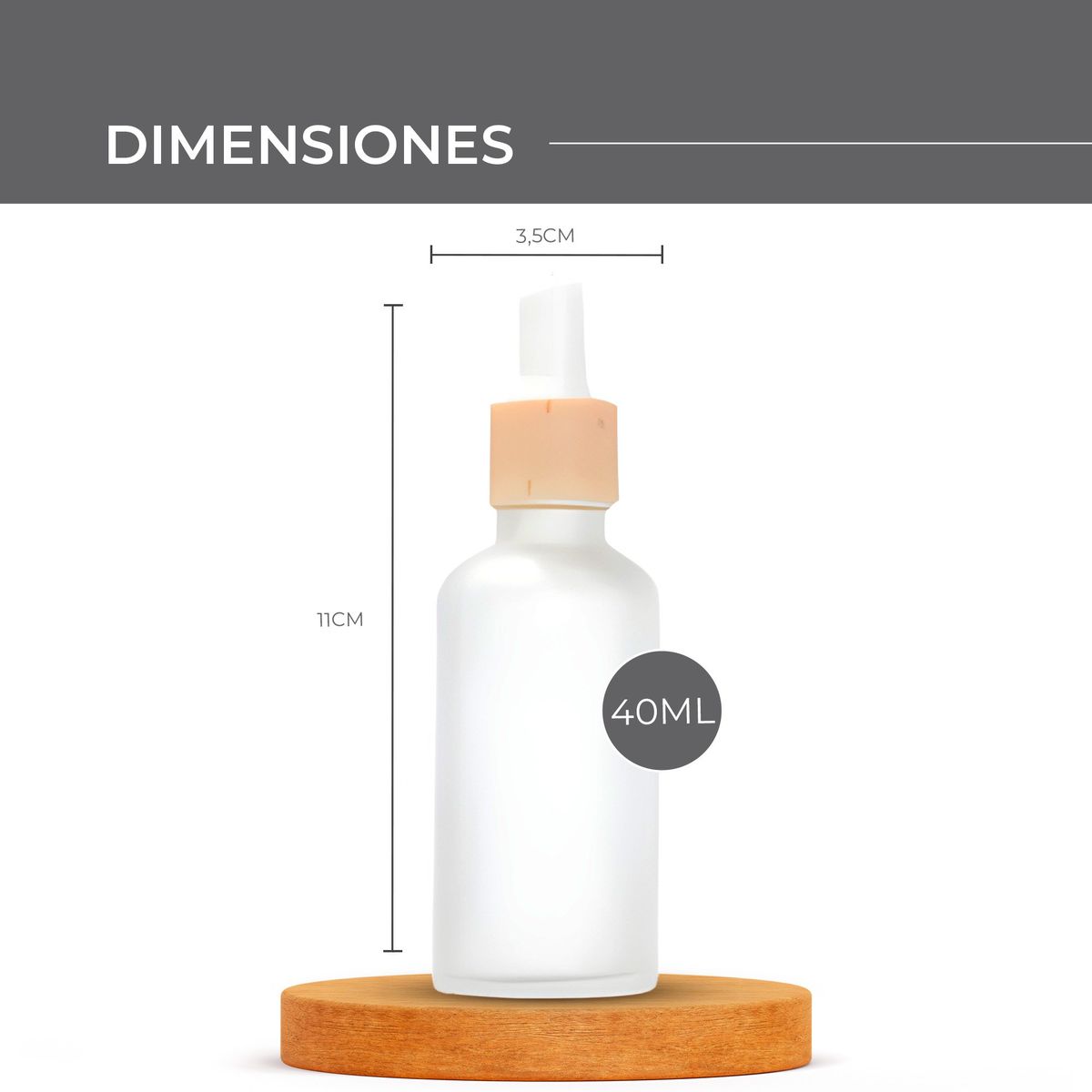 GENERICO - Set 12 Frascos Esmerilado Gotero Aceite Esencial Goma 40ml