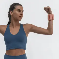 MINDSET - Pesa muñeca y tobillo naranja 1kg el par