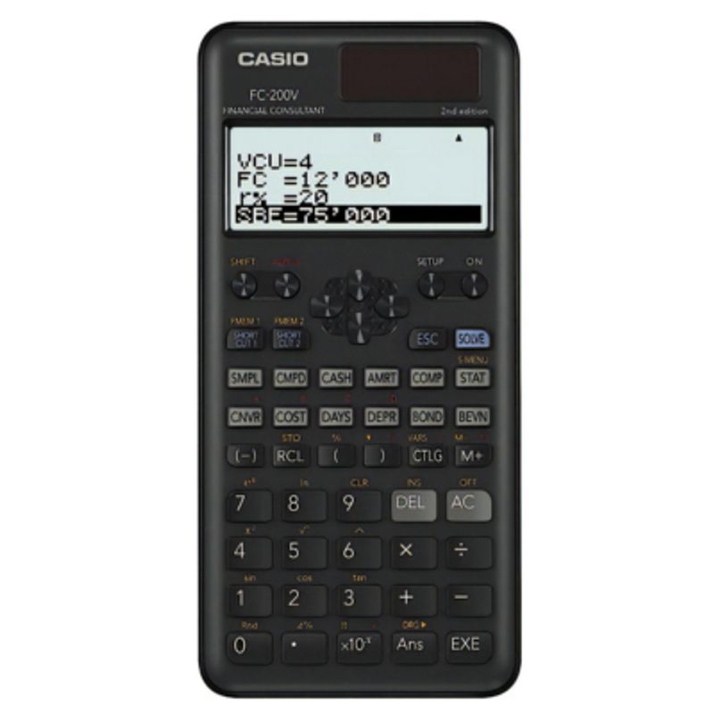 CASIO - Calculadora Financiera Casio Fc-200v Color Negro