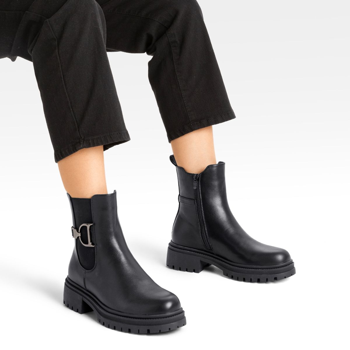 WEIDE - Botin Casual Mujer Eco Cuero Con Felpa Comodo Weide ZS60