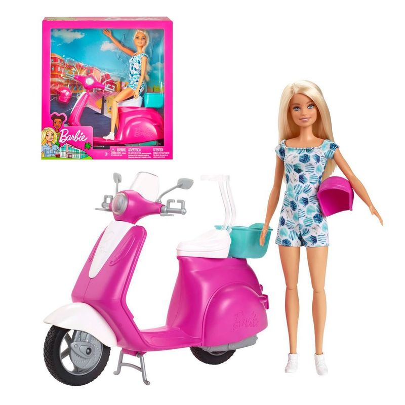 BARBIE - BARBIE VEHÍCULO PARA MUÑECAS MOTONETA CON MUÑECA