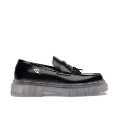 LANDAZURI - Mocasín Cuero Mediterráneo Negro Cristal