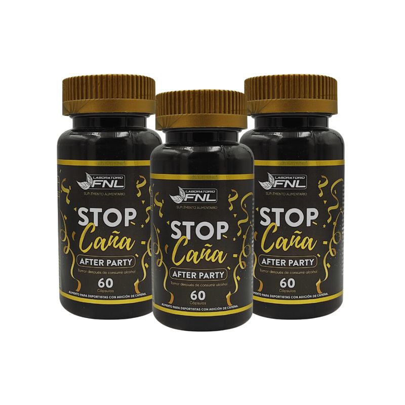 FNL - Stop Caña 180 Capsulas FNL Pack 3 Frascos