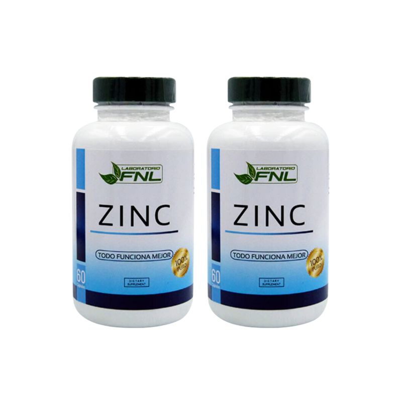 FNL - Zinc Sulfato 120 Capsulas FNL Pack 2 Frascos