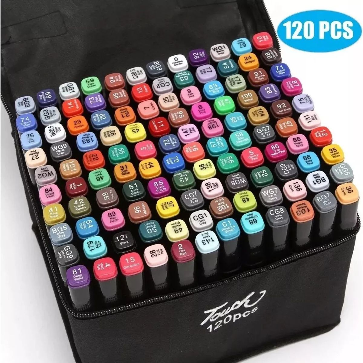 GENERICO - Set X120 Pcs Plumones Doble Punta Rotuladores Doble Pintar