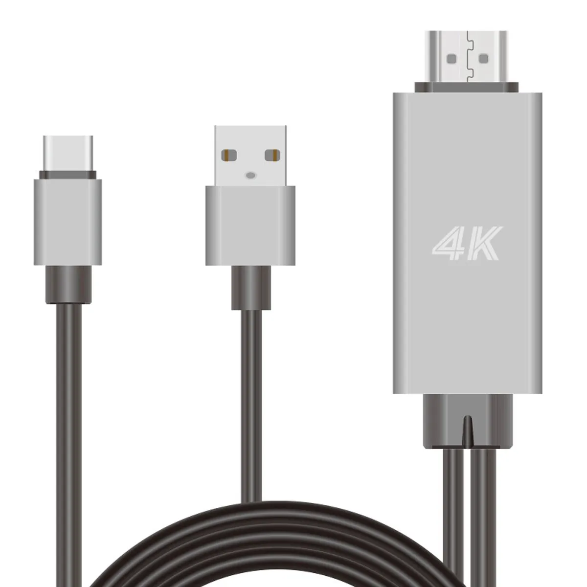 ULINK - CABLE USB-C A HDMI 1,8 MTS. 4K. CON USB DE CARGA.