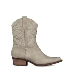 WEIDE - Botin Casual Mujer Moda Vintage Cowboy Bordado QBM20