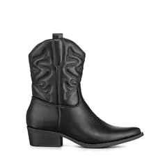 WEIDE - Botin Casual Mujer Moda Vintage Cowboy Bordado QBM20
