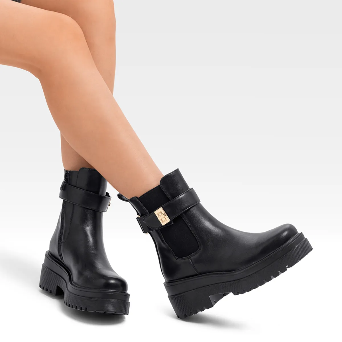 WEIDE - Botin Casual Mujer Eco Cuero Vintage Plataforma Weide RQ81