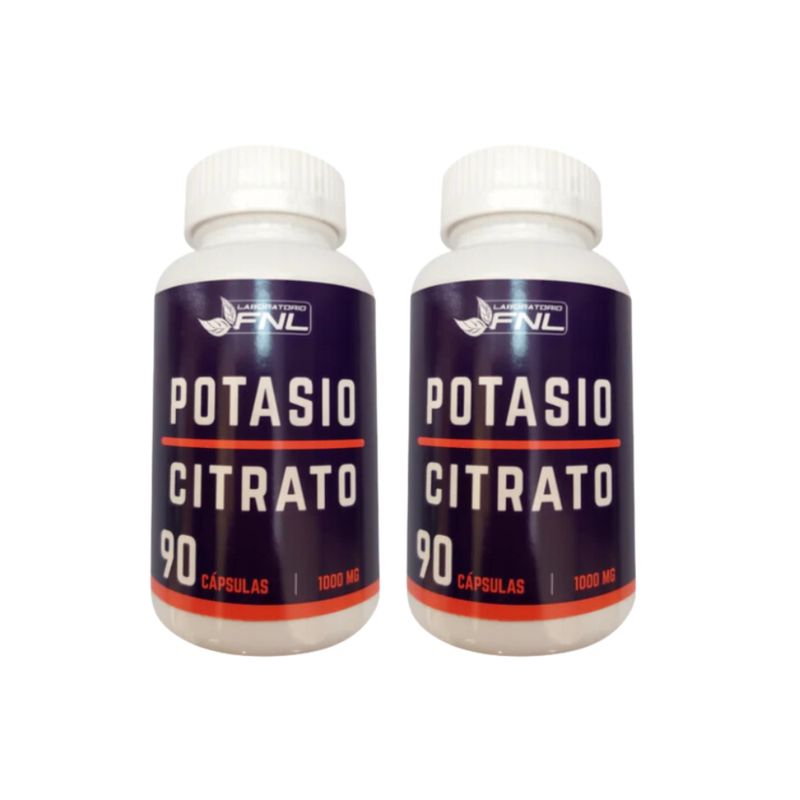 FNL - Potasio Citrato 500Mg 180 Capsulas FNL Pack 2 Frascos