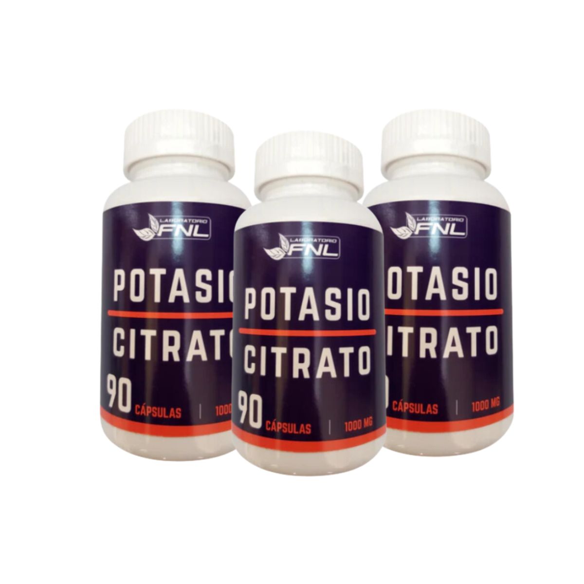 FNL - Potasio Citrato 500Mg 270 Capsulas FNL Pack 3 Frascos